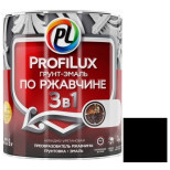 Грунт-эмаль Profilux 3 в 1 по ржавчине черная 0,9 кг