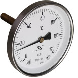 Термометр осевой Завод теплотехнических приборов ТБП-Т Дк 100 мм 1/2 дюйма 120 С L 100 мм