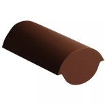 Черепица конечная коньковая цементно-песчаная Kriastak Classic 420х250 мм коричневая 