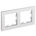 Рамка двухместная Schneider Electric AtlasDesign Nature ATN343102 мрамор крем роял