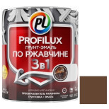 Грунт-эмаль Profilux 3 в 1 по ржавчине коричневая 0,9 кг
