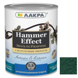 Эмаль по ржавчине Лакра Hammer Effect молотковая зеленая 0,8 кг
