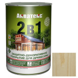 Покрытие алкидное защитно-декоративное для древесины Акватекс 2 в 1 полуматовое бесцветное 0,8 л