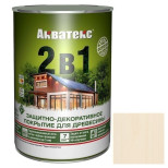 Покрытие алкидное защитно-декоративное для древесины Акватекс 2 в 1 полуматовое Ваниль 0,8 л