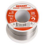 Припой-катушка с канифолью Rexant 09-3311 ПОС-60 0,6 мм 250 г