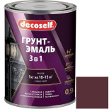 Грунт-эмаль Pufas Decoself 3 в 1 глянцевая шоколадная 0,9 кг