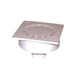 Трап нерегулируемый с "сухим" затвором Дн 110 с пластиковой решёткой 150х150мм вертикальный выпуск RTP (РосТурПласт) 11381