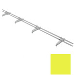 Снегозадержатель трубчатый круглый Borge NewLine D25 мм RAL 1016 жёлтая сера 3000 мм 4 опоры