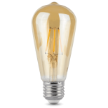 Лампа Gauss 102802006 Filament ST64 E27 6W Gold 2400К
