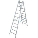 Стремянка двухсторонняя алюминиевая Krause Stabilo 124937 с перекладинами 2х10 ступеней