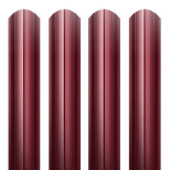 Изображение товара Металлический штакетник Grand Line круглый Ral 3005 для заборов 0,45 мм, заводская резка