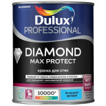Краска для стен и потолков Dulux Diamond Max Protect база BW матовая 1 л