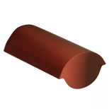 Черепица конечная коньковая цементно-песчаная Kriastak Antik 420х250 мм кирпично-красная