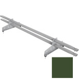 Снегозадержатель трубчатый овальный Borge Русский рубеж 25х45 мм RR 11 темно-зеленый 1500 мм 2 опоры