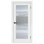 Дверь межкомнатная Komfort Doors Мальта L-23 со стеклом эмаль белая 1900х550 мм в комплекте коробка 2,5 шт и наличник 5 шт