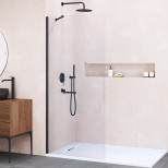 Душевая перегородка RGW Walk In WA-102B 351010209-14 900х1950 мм чёрная прозрачная