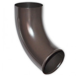 Изображение товара Отвод трубы Aquasystem D125/90 мм коричневый RAL 8017 из оцинкованной стали с покрытием Pural