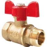 Кран шаровой Valfex Optima VF.218.L0B1.012 латунный 1/2 дюйма с внутренней и наружной резьбой