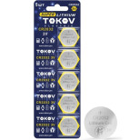 Изображение товара Элемент питания литиевый Tokov Electric TKE-LI-CR2032/B5 CR2032 5 штук