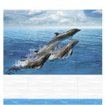 Стеновая панель ПВХ Кронапласт коллекция Unique Дельфины