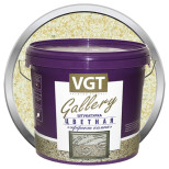 Штукатурка с эффектом камня VGT Gallery №13 кварц с глиттером золото среднезернистая 6 кг