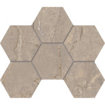 Мозаика из керамогранита Estima Bernini BR02 Hexagon Beige глянцевая 285x250 мм