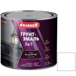Грунт-эмаль Pufas Decoself 3 в 1 матовая белая 1,9 кг