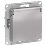Механизм одноместной розетки Schneider Electric AtlasDesign ATN000346 алюминий