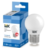 Лампа светодиодная IEK G45 шар 5Вт 230В 6500К E27