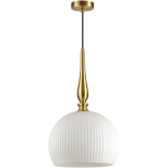 Светильник подвесной Odeon Light Runga 4766/1 белый/бронзовый E27 60W