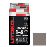 Затирка цементная для швов Litokol Litochrom 1-6 Evo LE.130 Серая 2 кг