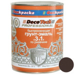 Грунт-эмаль DecoTech Professional 3 в 1 00-00015862 шоколадно-коричневый под RAL8017 0,9 кг