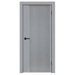 Дверь межкомнатная Komfort Doors Мальта L-13 глухая эмаль светло-серая 2000х800 мм в комплекте коробка 2,5 шт и наличник 5 шт