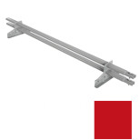 Снегозадержатель трубчатый овальный Borge 25х45 мм для фальцевой кровли RAL 3020 транспортный красный 1500 мм 2 опоры