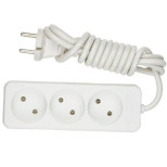 Удлинитель Uniel General purpose UL-00006562 3 розетки без заземления белый 1,5 м
