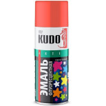 Эмаль аэрозольная флуоресцентная Kudo KU-1206 оранжево-красная 520 мл