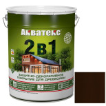 Покрытие алкидное защитно-декоративное для древесины Акватекс 2 в 1 полуматовое Палисандр 20 л