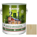 Покрытие алкидное защитно-декоративное для древесины Акватекс 2 в 1 полуматовое бесцветное 18 л