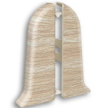 Заглушка для плинтуса ПВХ Ideal Классик 55 218 Дуб Европейский левая и правая 20 штук