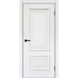 Дверь межкомнатная Komfort Doors Багет-2 эмаль белая глухая 1900х550 мм в комплекте коробка 2,5 шт. и наличник 5 шт.