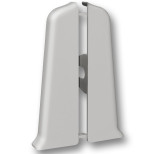 Заглушка для плинтуса ПВХ Deconika 002 Светло-серый комплект левая и правая