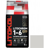 Затирка цементная для швов Litokol Litochrom 1-6 Evo LE.100 Пепельно - белая 5 кг