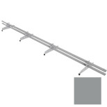 Снегозадержатель трубчатый овальный Borge Русский рубеж 25х45 мм RAL 7042 транспортный серый A 3000 мм 4 опоры