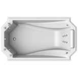 Ванна акриловая с гидромассажем Fra Grande Эстелона Chrome 190х110 см белая