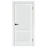 Дверь межкомнатная Komfort Doors Мальта L-26 глухая эмаль белая 1900х600 мм в комплекте коробка 2,5 шт и наличник 5 шт