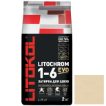 Затирка цементная для швов Litokol Litochrom 1-6 Evo LE.215 Крем-брюле 2 кг