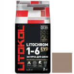 Затирка цементная для швов Litokol Litochrom 1-6 Evo LE.235 коричневая 2 кг
