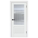 Дверь межкомнатная Komfort Doors Мальта L-26 со стеклом эмаль белая 2000х700 мм в комплекте коробка 2,5 шт и наличник 5 шт