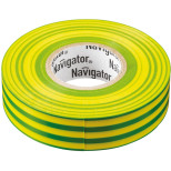 Изолента ПВХ Navigator 19 мм желто-зеленая NIT-A19-20/YG