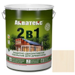 Покрытие алкидное защитно-декоративное для древесины Акватекс 2 в 1 полуматовое Ваниль 2,7 л